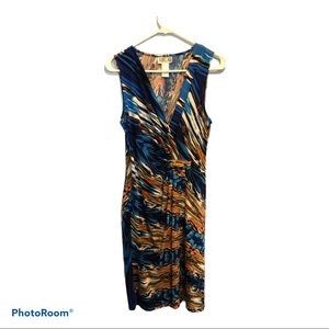 ROBBIE BEE sleeveless women’s midi dress size M